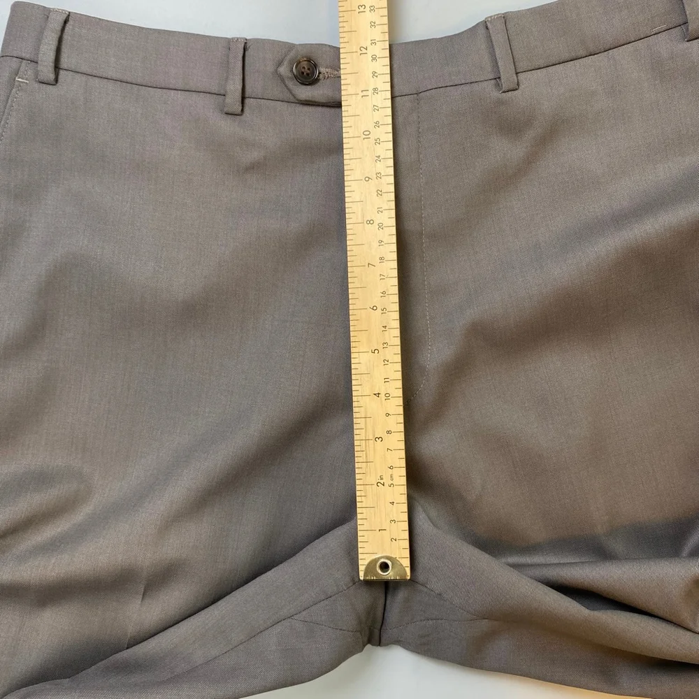 JOSEPH ABBOUD Dress Pants Mens 36R Brown 100% Wool Vintage Classic Business